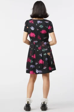 Deep Sea Pleated Dress Hot