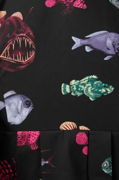 Deep Sea Pleated Dress Hot