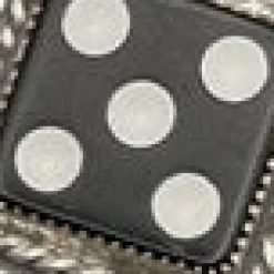 Dice Jumbo Safety Pin Keychain Black New