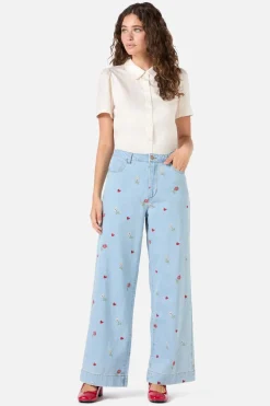 Ditsy Embroidered Jean Outlet