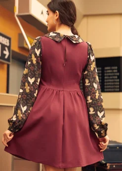 Doo-Wop Daydreamer Contrast Dress Velvet Vine Discount