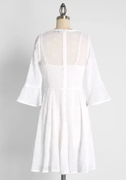 NobleControl Ltd (Amelia Rose) Dreamscape Debut Mini Dress White Discount