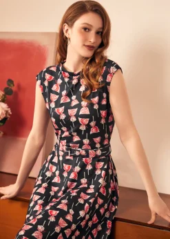 BTC Eclipse Elegance Fit & Flare Dress Panther Shade Clearance