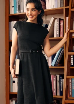 BTC Elegance Anew Fit & Flare Dress Bewitching Black Best