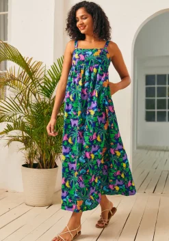 BTC Enchanted Forest Maxi Dress Psychedelic Rainforest
