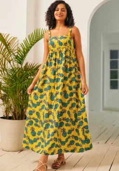 BTC Enchanted Forest Maxi Dress Pineapple Hot