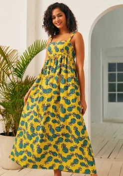 BTC Enchanted Forest Maxi Dress Pineapple Hot