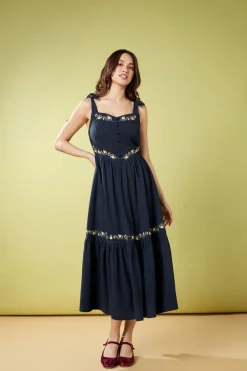 Esme Embroidered Midi Dress Best