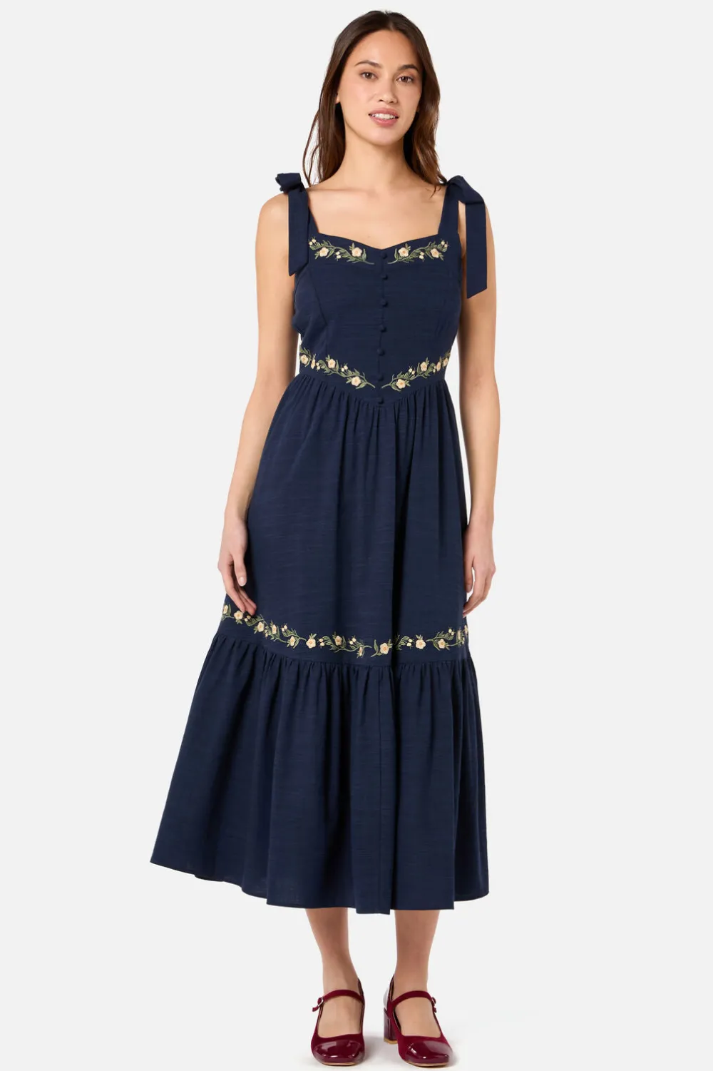 Esme Embroidered Midi Dress Best