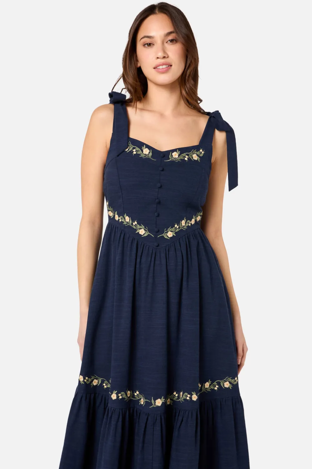 Esme Embroidered Midi Dress Best
