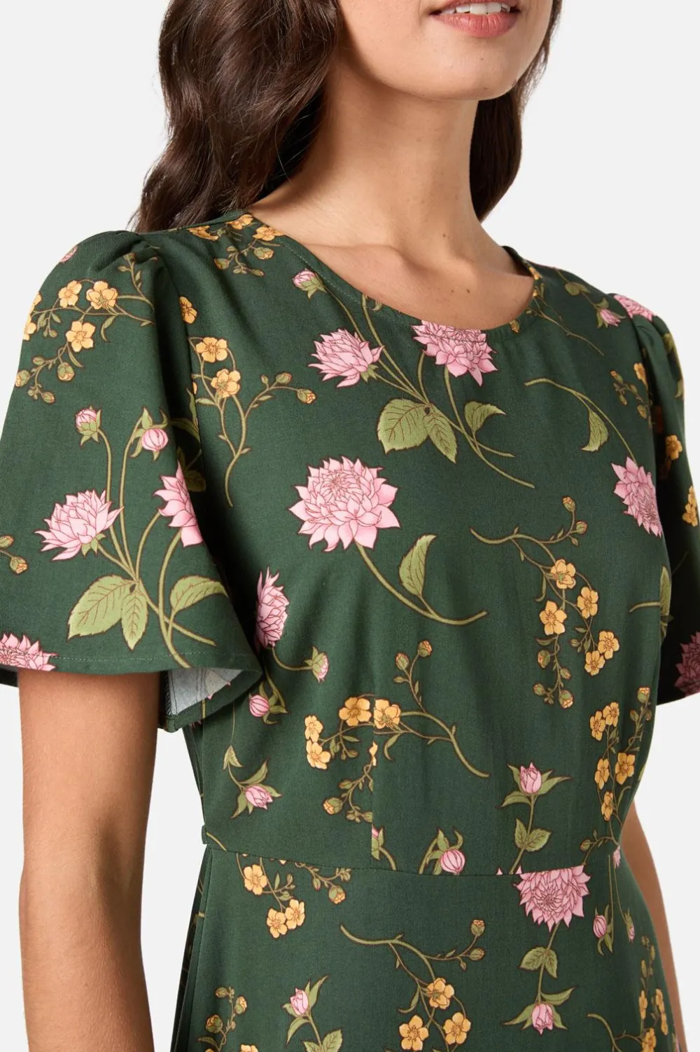 Esmerelda Floral Midi Dress Clearance