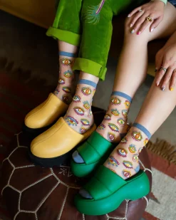 Evil Eye Sheer Crew Sock Outlet