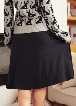 BTC Excellence Attained Knit Midi Skirt Essential Black Sale