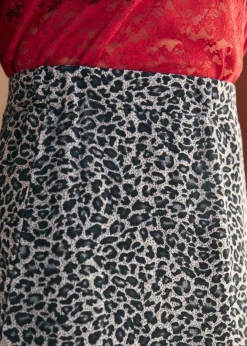 Excellence Attained Knit Midi Skirt Wild Cat Sale