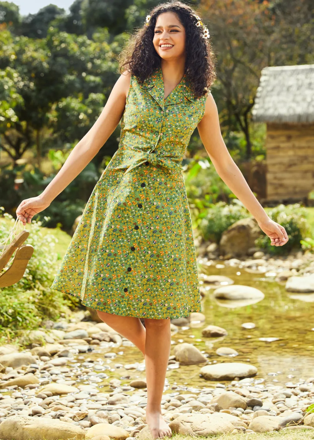 BTC Feel the Morning Breeze Convertible Collar Shirt Whimsy Wings Discount