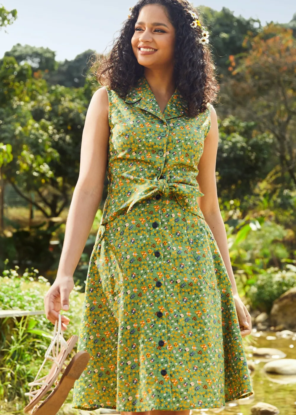 BTC Feel the Morning Breeze Convertible Collar Shirt Whimsy Wings Discount