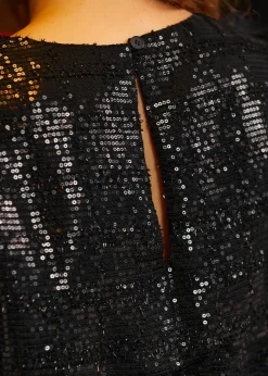 Festive Frolic Bubble Sleeve Crew Midnight New