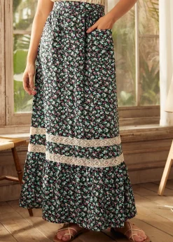 BTC Field of Dreams Maxi Skirt Strawberry