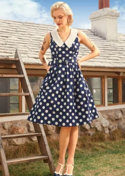 BTC Find Me in Palm Springs Fit & Flare Dress Delightful Darkness New