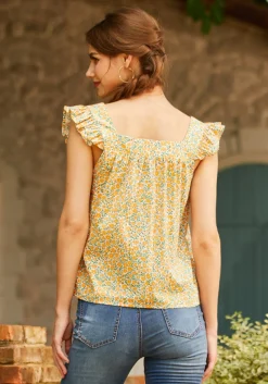 Fit To Be Tied Top Orange Bloom Online