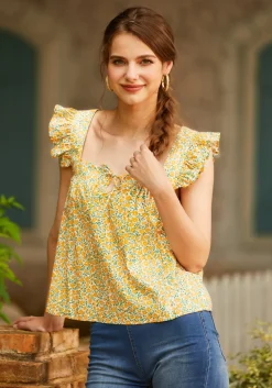 Fit To Be Tied Top Orange Bloom Online