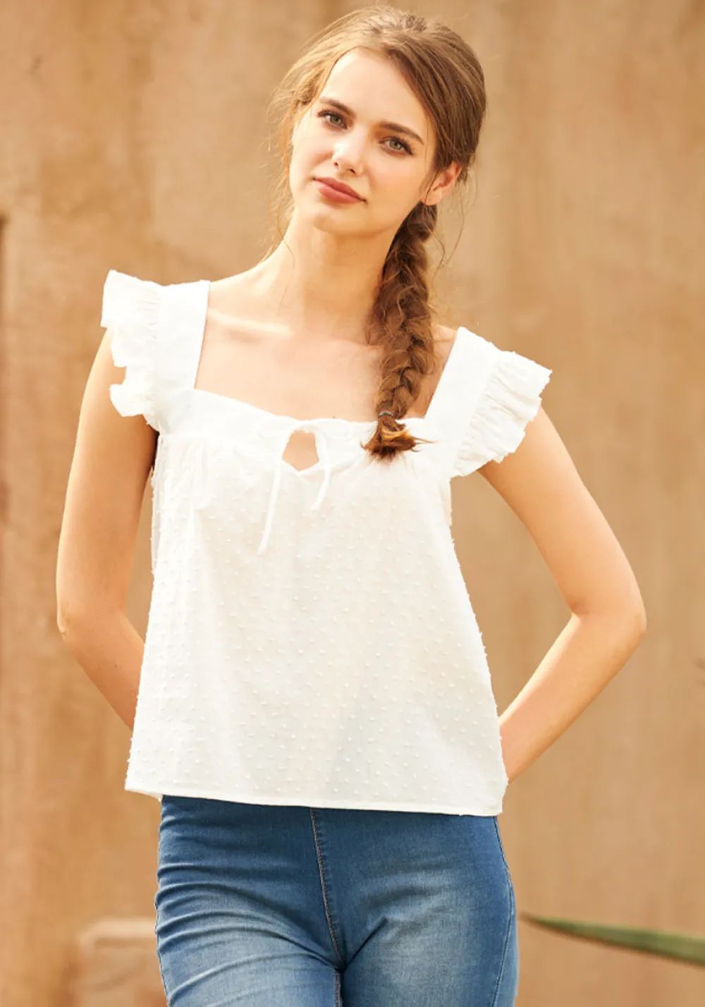 Fit To Be Tied Top White Outlet