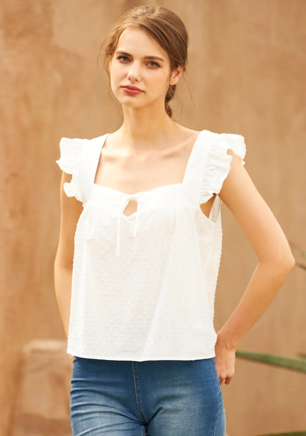 Fit To Be Tied Top White Outlet