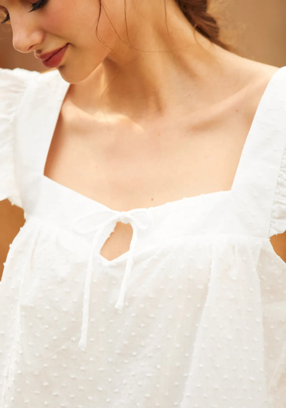 Fit To Be Tied Top White Outlet