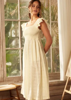 BTC Flair and Square Babydoll Dress White Outlet