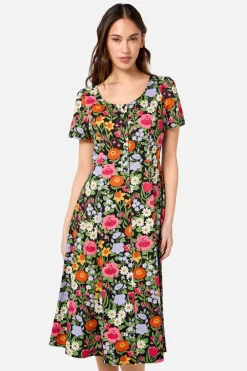 Floral Field Midi Dress Discount