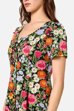 Floral Field Midi Dress Discount