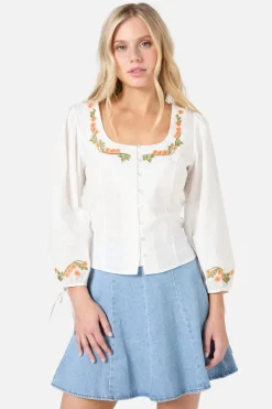 Flower Child Embroidered Top Hot