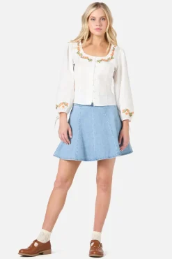 Flower Child Embroidered Top Hot