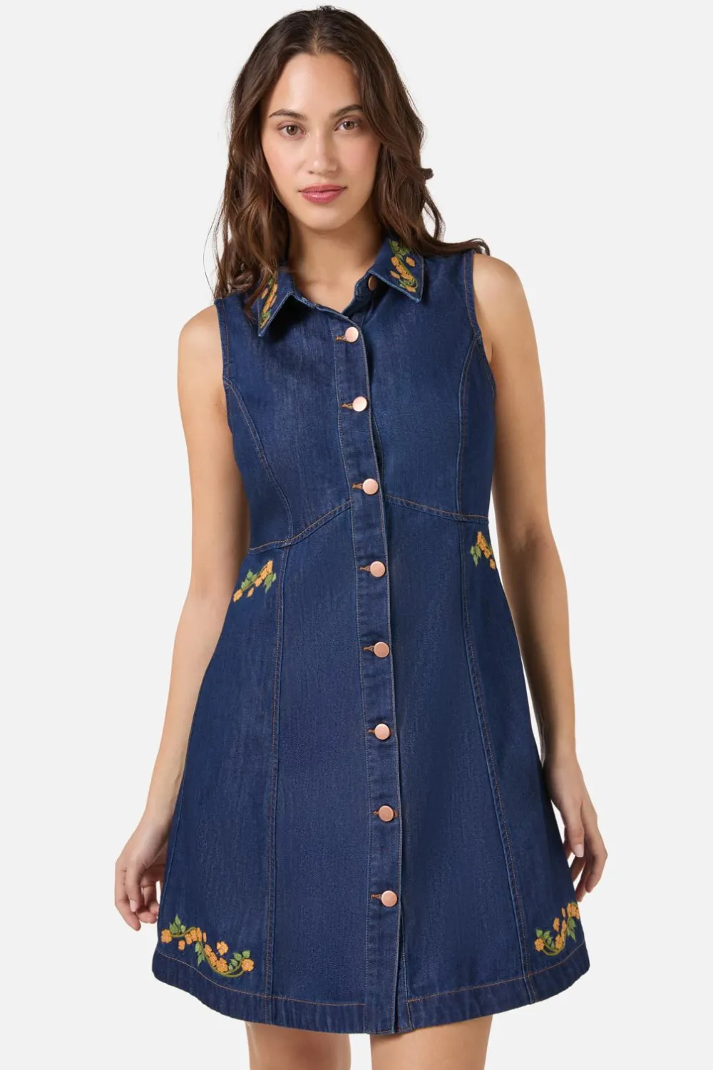 Flower Child Embroidered Dress Hot