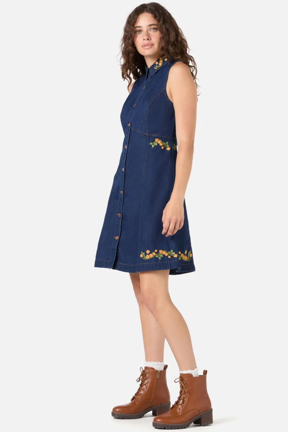 Flower Child Embroidered Dress Hot