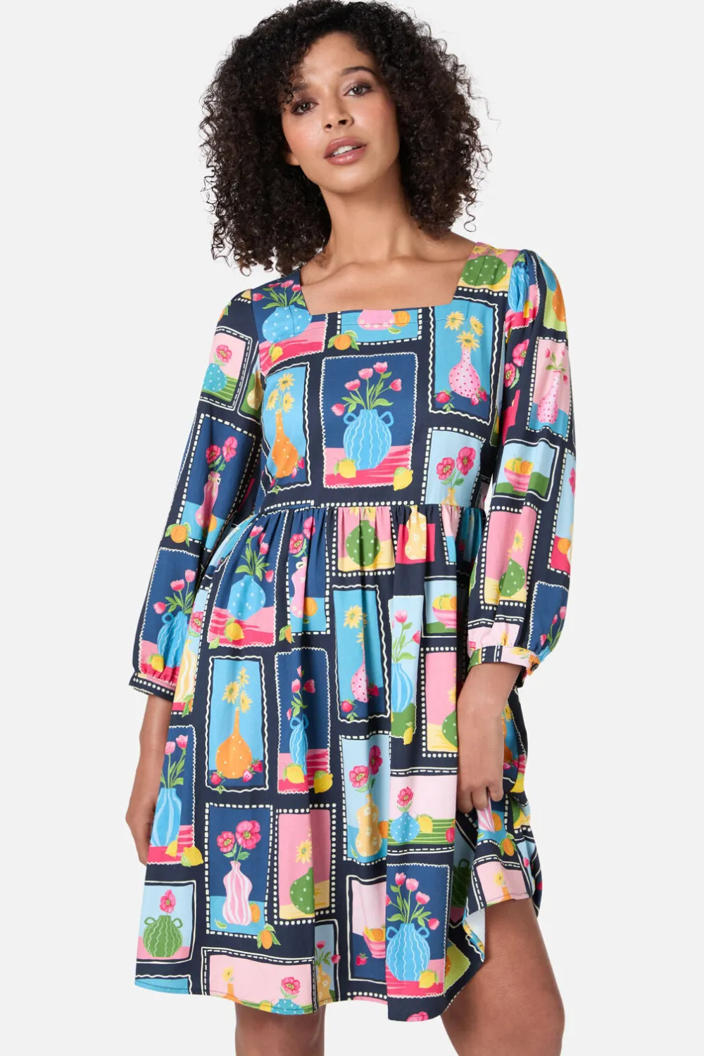 Flower Vases Mini Dress