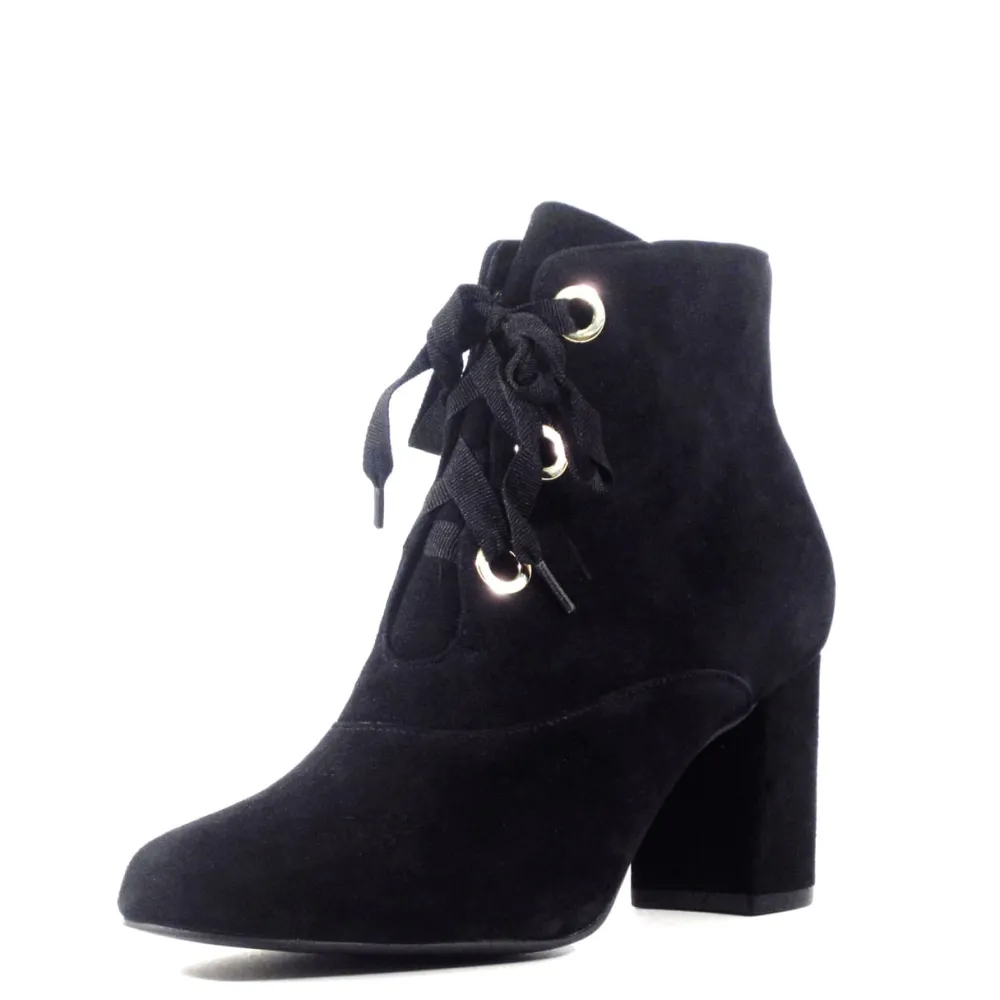Flynn Suede Lace-Up Booties Hot