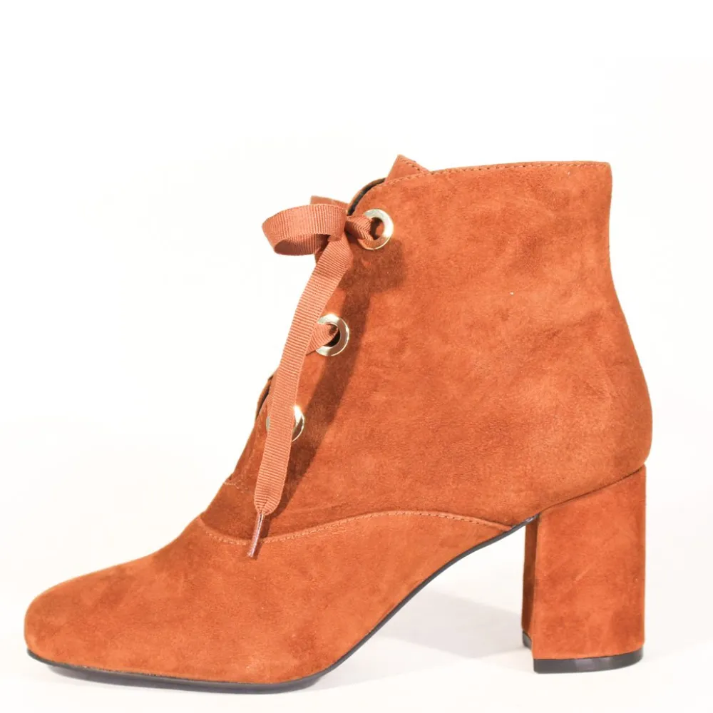 Flynn Suede Lace-Up Booties Hot