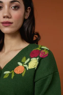 Fruit Embroidered Cardigan Best