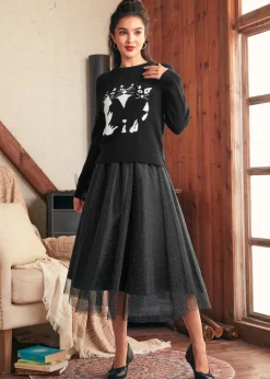 Full of Nostalgia Crewneck Pullover Eclipse Noir