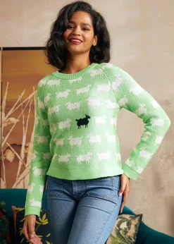 BTC Full of Nostalgia Crewneck Pullover Jade Dream