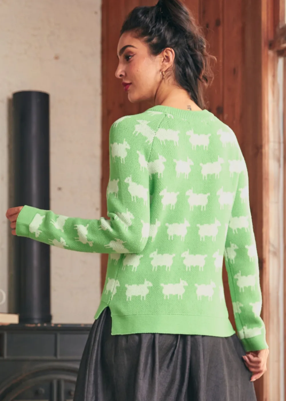 BTC Full of Nostalgia Crewneck Pullover Jade Dream