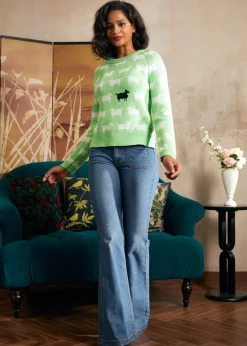 BTC Full of Nostalgia Crewneck Pullover Jade Dream