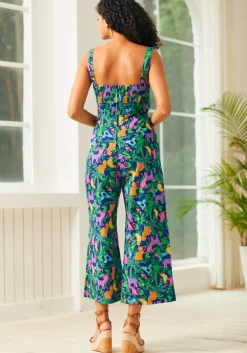 Funky Flare Jumpsuit Psychedelic Rainforest Clearance