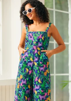 Funky Flare Jumpsuit Psychedelic Rainforest Clearance