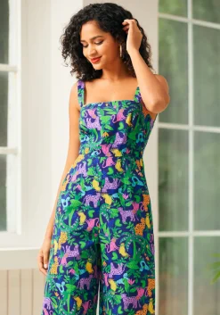 Funky Flare Jumpsuit Psychedelic Rainforest Clearance