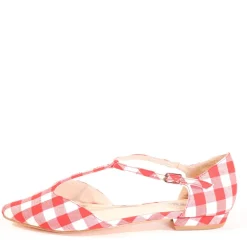 Garden Gingham T-Strap Flats Discount