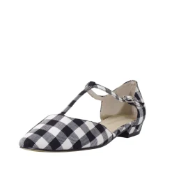 Garden Gingham T-Strap Flats Discount