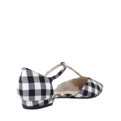 Garden Gingham T-Strap Flats Discount