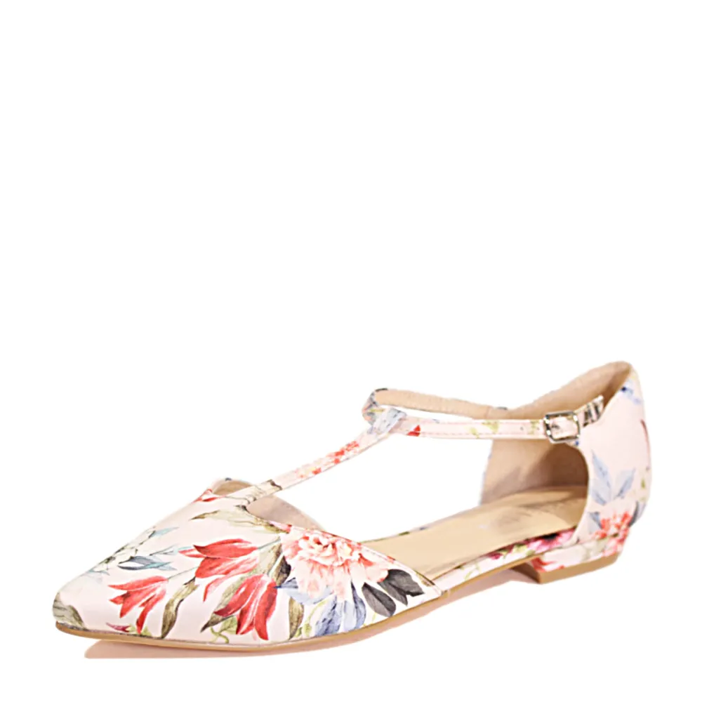 Garden Gingham T-Strap Flats Discount